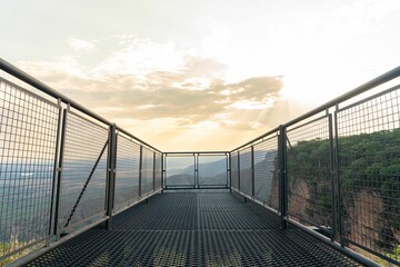 Wall Mural - Scenic view from observation deck overlooking canyon.