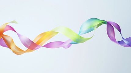 Wall Mural - A colorful ribbon with a rainbow pattern