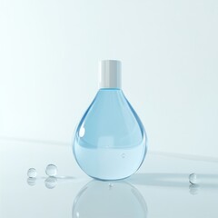Aufkleber - Sanitizer droplets effectively eliminating bacteria in a clean environment with a droplet bottle. Generative AI