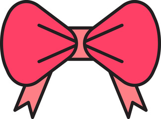 Wall Mural - Pink Decorative Bow Tie Illustration