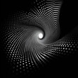 © Shahazadi - Visual representation of swirling dots creating a vortex effect in dark space