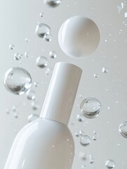Aufkleber - Droplets of sanitizer in clear space effectively targeting and eliminating bacteria and germs. Generative AI