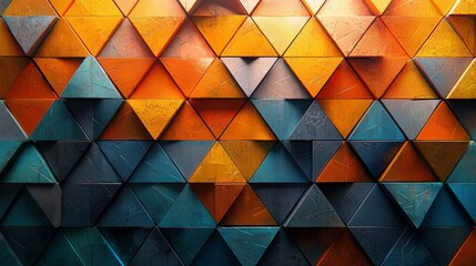 Wall Mural - Abstract 3D render geometric background for modern animation and motion design in 4K, seamless looped video