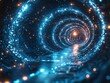 © Антон Сальников - A mesmerizing digital tunnel with colorful lights and swirling imagery, suggesting depth and motion