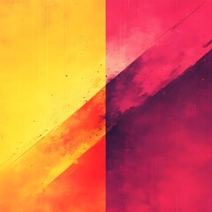 Wall Mural - a background of a bold gradient merging neon yellow with electric pink.