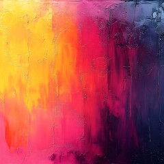 Wall Mural - a background of a bold gradient merging neon yellow with electric pink.