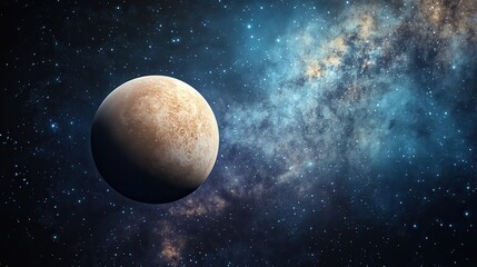 Wall Mural - a single planet in the milky way galaxy