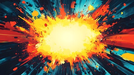 Wall Mural - abstract colorful explosion paint splatter art