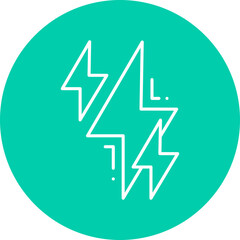 Poster - Lightning icon single vector illustration