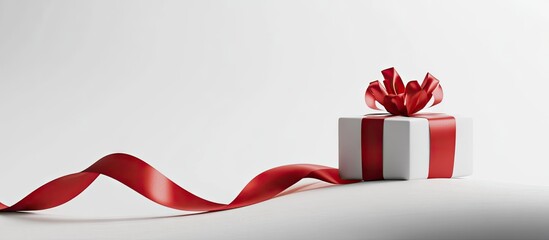 Aufkleber - Holiday gift Isolated on a white background. with copy space image. Place for adding text or design