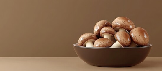 Aufkleber - Mushrooms in a dish. with copy space image. Place for adding text or design