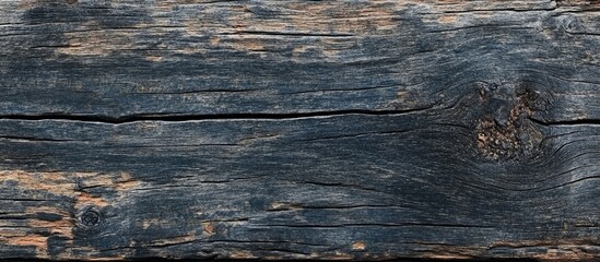 Leinwandbilder - A background featuring a textured surface of weathered dark wood. with copy space image. Place for adding text or design