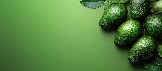 Aufkleber - Avocado ripe green fruit vitamins top menu idea Food backdrop Copy space