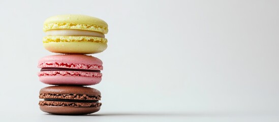 Aufkleber - Macaroons Macaroons on a white background. with copy space image. Place for adding text or design