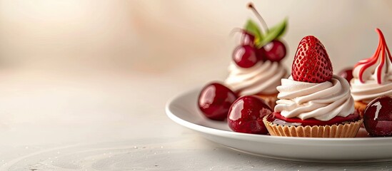 Poster - Pastry desserts. with copy space image. Place for adding text or design