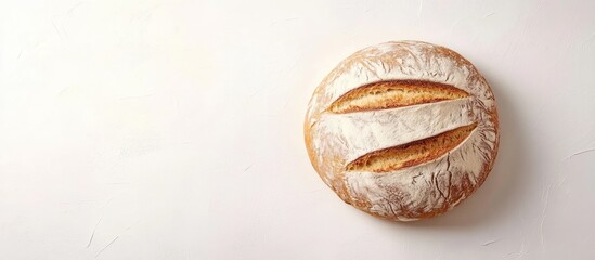 Leinwandbilder - Traditional bread bakery on a white background Roti manis. with copy space image. Place for adding text or design