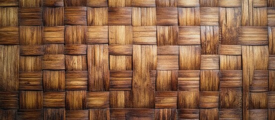 Leinwandbilder - Bamboo weave wood texture pattern background created from handmade craft baskets. with copy space image. Place for adding text or design