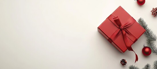 Aufkleber - Holiday gift Isolated on a white background. with copy space image. Place for adding text or design