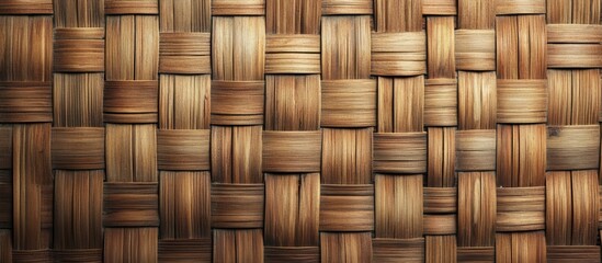 Leinwandbilder - Bamboo weave wood texture pattern background created from handmade craft baskets. with copy space image. Place for adding text or design