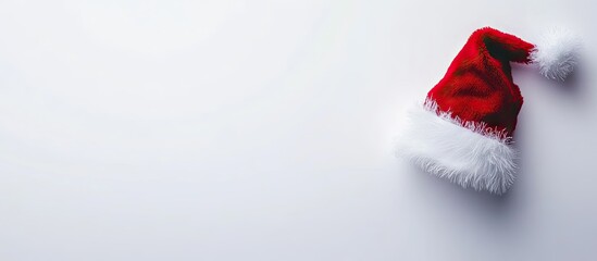 Aufkleber - Santa Claus red hat on a white background. with copy space image. Place for adding text or design
