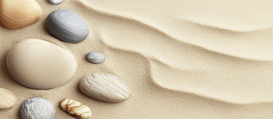 Poster - Background with a natural sand and stone texture. with copy space image. Place for adding text or design