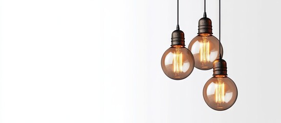 Aufkleber - Hanging lamps isolated against a white background with copy space for design Clipping path