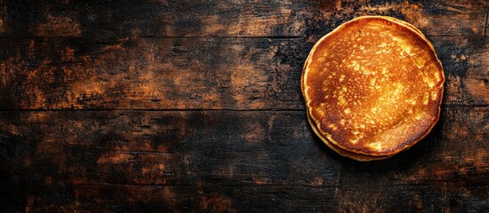 Fototapete - Brown fried pancake textured backdrop. with copy space image. Place for adding text or design