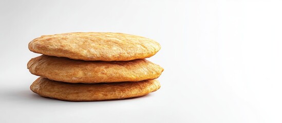Leinwandbilder - Traditional bread bakery on a white background Roti manis. with copy space image. Place for adding text or design