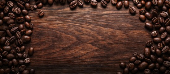 Poster - Background texture of coffee beans. with copy space image. Place for adding text or design