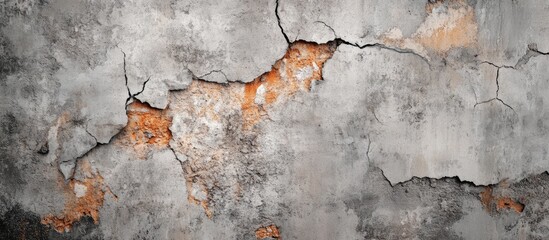 Aufkleber - old gray wall abstract vintage gray backdrop texture of old concrete plaster cracks. with copy space image. Place for adding text or design