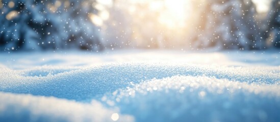 snow covering the ground in the background. with copy space image. Place for adding text or design