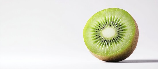 Fototapete - fresh green kiwi fruit isolated on a white background. with copy space image. Place for adding text or design