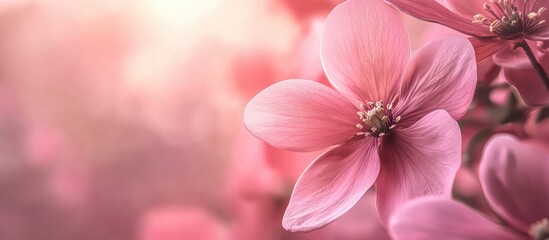 Aufkleber - Pink colored Margaret flowers. with copy space image. Place for adding text or design