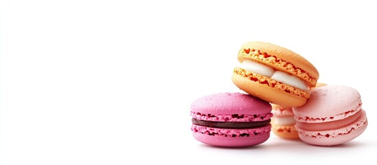 Aufkleber - Macaroons Macaroons on a white background. with copy space image. Place for adding text or design