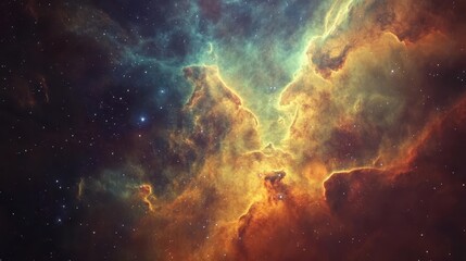 Wall Mural - Cosmic Nebula with Stars and Interstellar Gas
