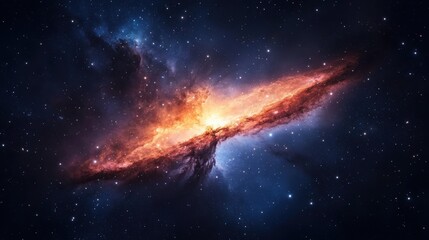 Wall Mural - a vibrant, swirling nebula in the cosmic expanse
