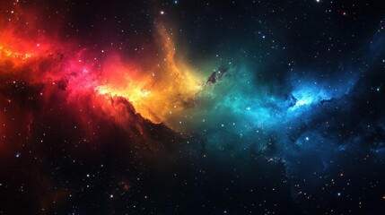 Wall Mural - cosmic nebulas and scattered stars in deep space