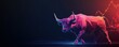 © Viacheslav - Bull market concept, financial growth, stock market trends visualized with a geometric bull figure on a dark background The bull symbolizes strength and