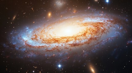 Wall Mural - majestic spiral galaxy amidst distant stars and nebulae