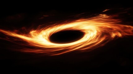 Canvas Print - fiery vortex swirling around a dark central point