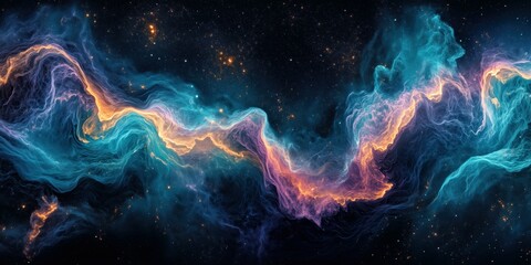 Wall Mural - vibrant galactic nebula in deep space