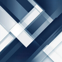 Abstract geometric pattern featuring layered blue and white shapes with a modern design