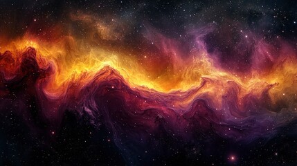 Wall Mural - Abstract Background - Cosmic Nebula Clouds, Stars, and Dust