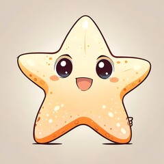 Sticker - Adorable Starfish Cartoon Character