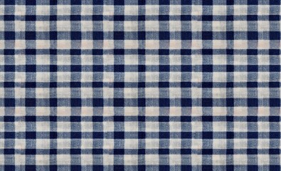 Blue and white checkered tablecloth texture	
