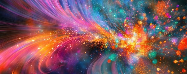 Wall Mural - fireworks display, bright colors, night sky background, festive atmosphere, celebration concept, bur
