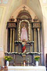 Wall Mural - Altar of the Immaculate Heart of Mary in the parish church of the Holy Trinity in Velika Erpenja, Croatia