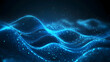© Pretty Panda - Glowing sapphire particles sparkling gently on a deep ocean blue abstract background