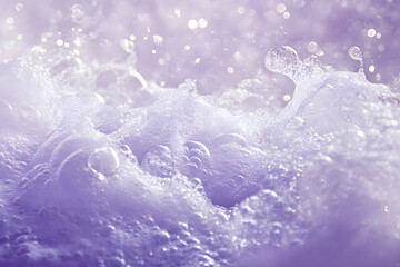 Wall Mural - Radiant white particles floating softly in an ethereal glowing lavender mist background