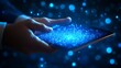 © pongtap - Exploring digital insights hands engaging with tablet data visualization